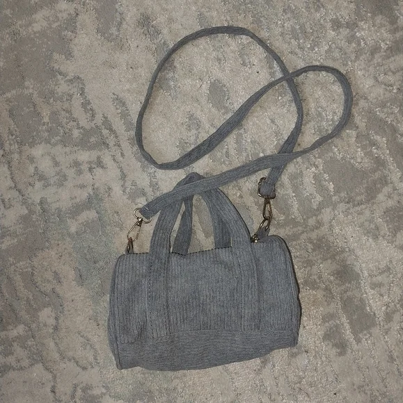 Gray Corduroy Crossbody - Picture 2 of 9